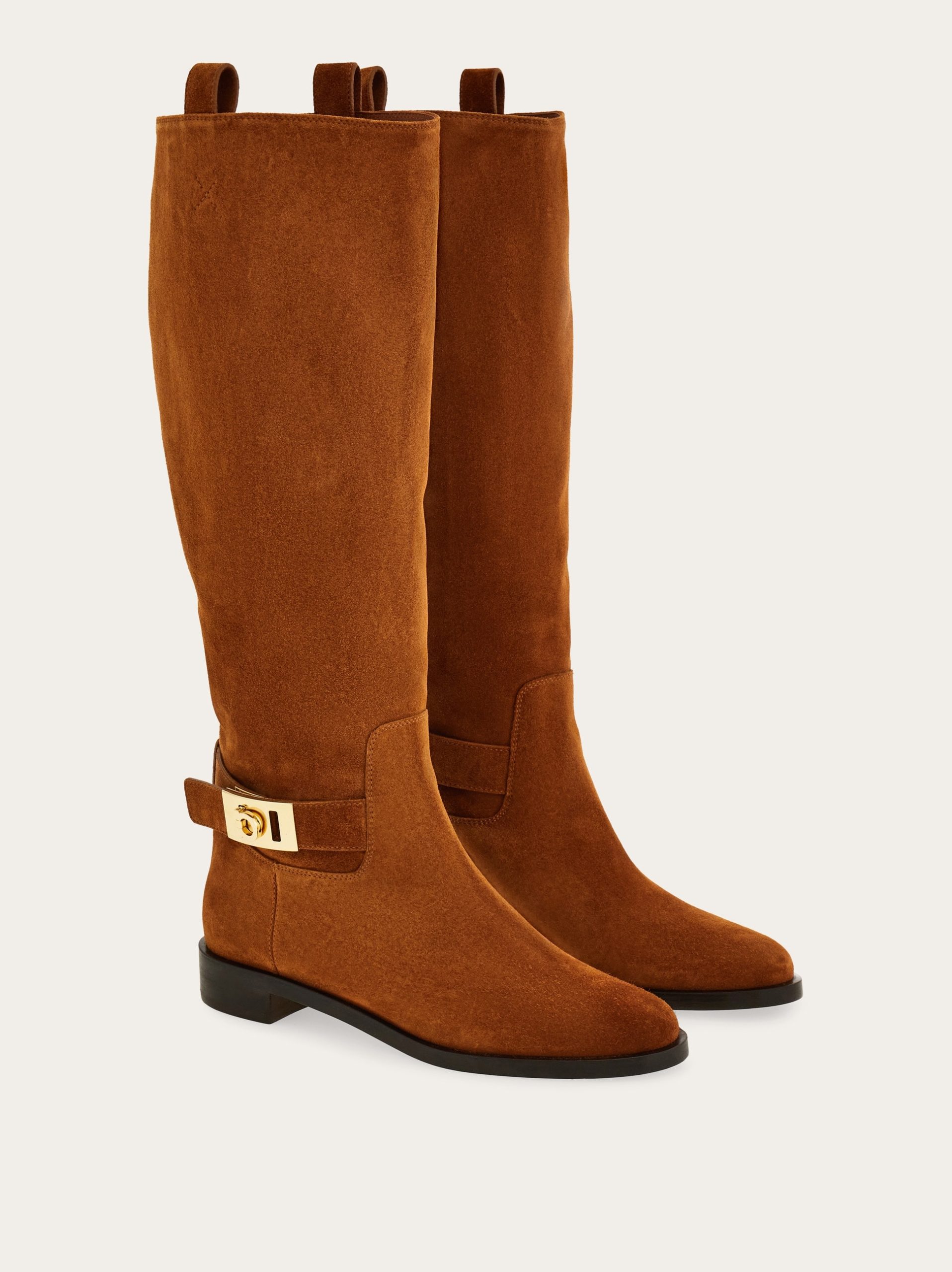 Ferragamo Knee high boot with Hug buckle detail - Image 3